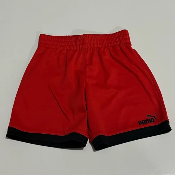 Puma Toddler Boys 2-Piece Athletic Set Red Black Logo Tee & Shorts Size 3T - Picture 4 of 9